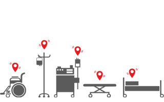 Control de ubicación del equipo médico