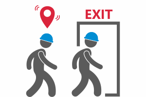 Evacuation and detection of miners caught in an accident