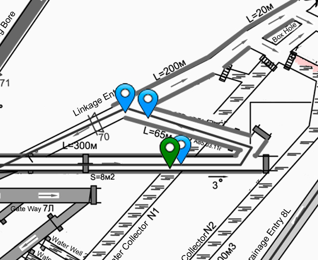 Detection of personnel or machinery positioning with accuracy up to 1 meter